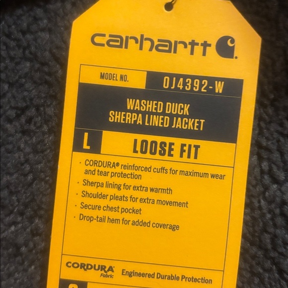 CARHARTT Women’s Washed Duck Sherpa Lined Hooded Jacket OJ4392-W NWT! - Picture 4 of 5
